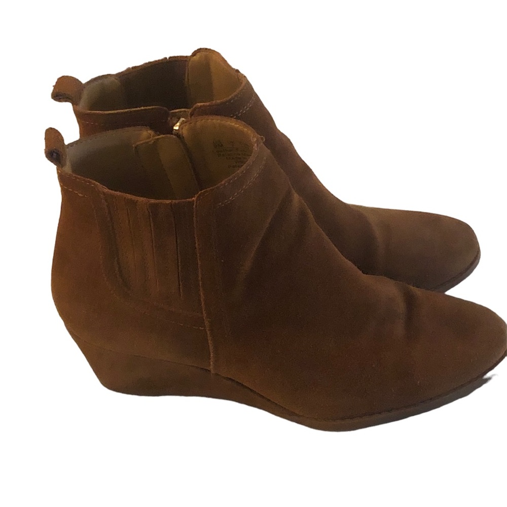 FRANCO SARTO Brown Tan Suede Leather Booties/ Ankle Boots Size 9M